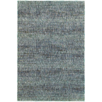 2 X 3 Blue grey Silver And green Power Loom Stain Resistant Area Rug