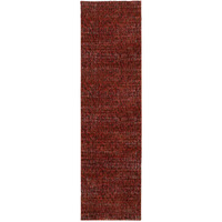 2 X 8 Red grey Deep And charcoal Power Loom Stain Resistant Runner Rug
