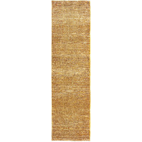 2 X 8 gold Rust Brown Ivory Purple And Lavender Power Loom Stain Resistant Runner Rug