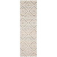 2 X 8 grey Pink And Sage geometric Power Loom Stain Resistant Runner Rug