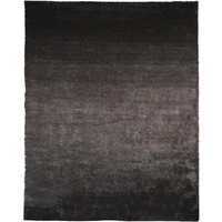 5 X 8 gray And Black Shag Tufted Handmade Area Rug