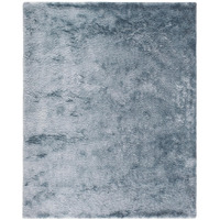 2 X 3 Blue And Silver Shag Tufted Handmade Area Rug