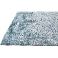 5 X 8 Blue And Silver Shag Tufted Handmade Area Rug