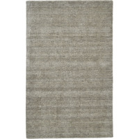 5 X 8 gray And Ivory Wool Hand Woven Stain Resistant Area Rug