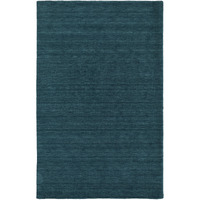 5 X 8 Blue And green Wool Hand Woven Stain Resistant Area Rug