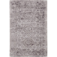 5 X 8 gray And Purple Abstract Hand Woven Area Rug