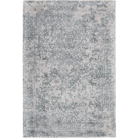 5 X 8 Blue And gray Abstract Hand Woven Area Rug
