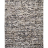 2 X 3 gray Blue And Silver Wool Abstract Hand Knotted Area Rug