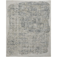 2 X 3 green Blue And Ivory Abstract Hand Woven Area Rug