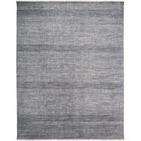 5 X 8 Silver Wool Striped Hand Knotted Area Rug