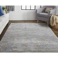 4 X 6 Taupe Silver And Tan Abstract Power Loom Area Rug
