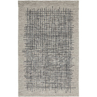 10 X 14 gray Black And Tan Wool Plaid Tufted Handmade Stain Resistant Area Rug