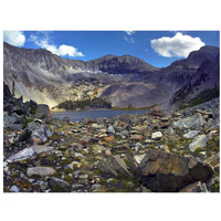 Nokhu crags, hornfel layers carved by glaciers, Medicine Bow Range, Colorado-Paper Art-34"x26"