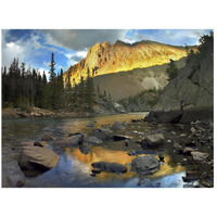 Nokhu crags, hornfel layers carved by glaciers, Medicine Bow Range, Colorado-Paper Art-26"x20"