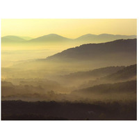 Appalachian Mountains from Doughton Park, Blue Ridge Parkway, North Carolina-Paper Art-26"x20"