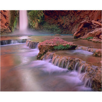Mooney Falls cascading into Havasu Creek, Grand Canyon National Park, Arizona-Paper Art-30"x24"