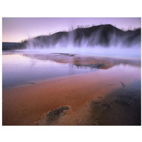 Steaming hot springs at Lower Geyser Basin, Yellowstone National Park, Wyoming-Paper Art-34"x26"