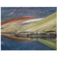 Painted Hills reflected in water, John Day Fossil Beds National Monument, Oregon-Paper Art-18"x14"