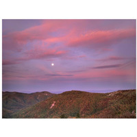 Moon over Blue Ridge Range and Lost Cove Cliffs, Blue Ridge Parkway, North Carolina-Paper Art-34"x26"