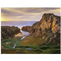 Garrapata Creek flowing into the Pacific Ocean, Garrapata State Beach, Big Sur, California-Paper Art-34"x26"