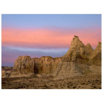 Sandstone formations in Kaiparowits Plateau, Grand Staircase, Escalante National Monument, Utah-Paper Art-18"x14"