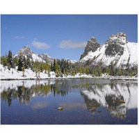 Wiwaxy Peaks and Cathedral Mountain at Lake O'Hara, Yoho National Park, British Columbia, Canada-Paper Art-30"x24"