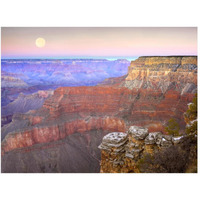 Full moon over the Grand Canyon at sunset as seen from Pima Point, Grand Canyon National Park, Arizona-Paper Art-50"x38"