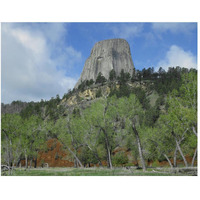 Devil's Tower National Monument showing famous basalt tower, sacred site for Native Americans, Wyoming-Paper Art-50"x38"