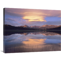 Lenticular clouds over Mount Dana, Mount Gibbs, and Mammoth Peak at Tuolumne Meadows, Yosemite National Park, California-Canvas Art-32"x24"