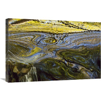 Autumn patterns in small waterfall, Canterbury, New Zealand-Canvas Art-30"x20"