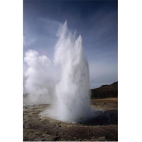 Steam spews from erupting geysers, Iceland-Paper Art-42"x62"