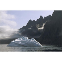 Ice floe in southern Greenland Fjord, late summer, Greenland-Paper Art-50"x34"