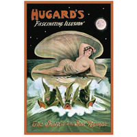 Magicians: Hugard's Fascinating Illusion: The Birth of the Sea Nymph-Paper Art-18"x26"
