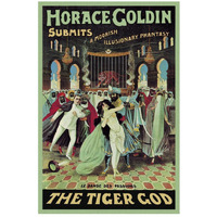 Magicians: Horace Goldin, Magician: The Tiger God-Paper Art-18"x26"