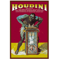 Magicians: Houdini-Paper Art-14"x20"