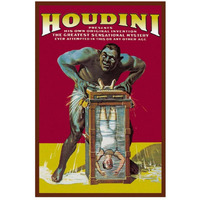 Magicians: Houdini-Paper Art-18"x26"