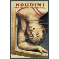 Magicians: Houdini: Upside Down in the Water Torture Cell-Paper Art-42"x62"
