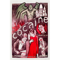 Vintage Vices: Cocaine-Paper Art-14"x20"