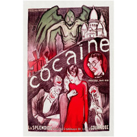 Vintage Vices: Cocaine-Paper Art-34"x50"