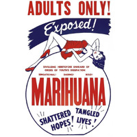 Vintage Vices: Adults Only! Marihuana-Paper Art-42"x62"