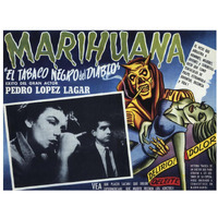 Vintage Vices: El Tobaco Negro del Diablo-Paper Art-34"x26"