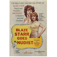 Vintage Vices: Blaze Star Goes Nudist-Paper Art-34"x50"