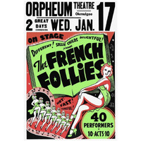 Vintage Vices: French Follies-Paper Art-34"x50"