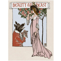 Beauty and the Beast Title Page-Paper Art-14"x18"