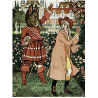 Beauty and the Beast - The Beast in Red-Paper Art-38"x50"