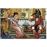 Beauty and the Beast  - The Courtship-Paper Art-26"x18"