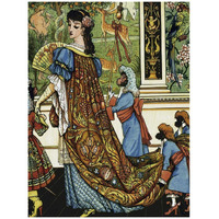 Beauty and the Beast - Beauty-Paper Art-32"x42"