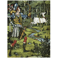 Hind in the Wood - The Archer-Paper Art-32"x42"