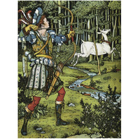 Hind in the Wood - The Archer-Paper Art-38"x50"