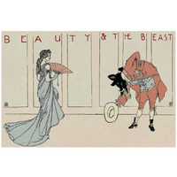 Beauty and the Beast - The Bow-Paper Art-32"x22"